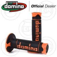 Domino Racing Paar Handgriffe Moto Offroad Soft Grips Schwarz/Orange