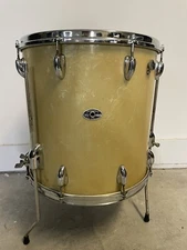 Slingerland 16x16"  Floor Tom Drum Vintage 70s 3Ply Black/Silver Niles,IL USA