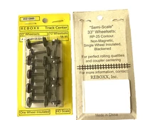 ReBoxx-1 33" HO Semi-scale wheels sets, .985" Axle Length, 12/ Pkg, NMRA RP-25