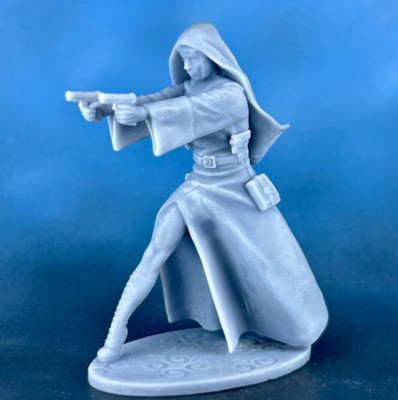 Resin Tabletop Miniature nun with gun. post-apocalypse. Toy Soldiers 60мм