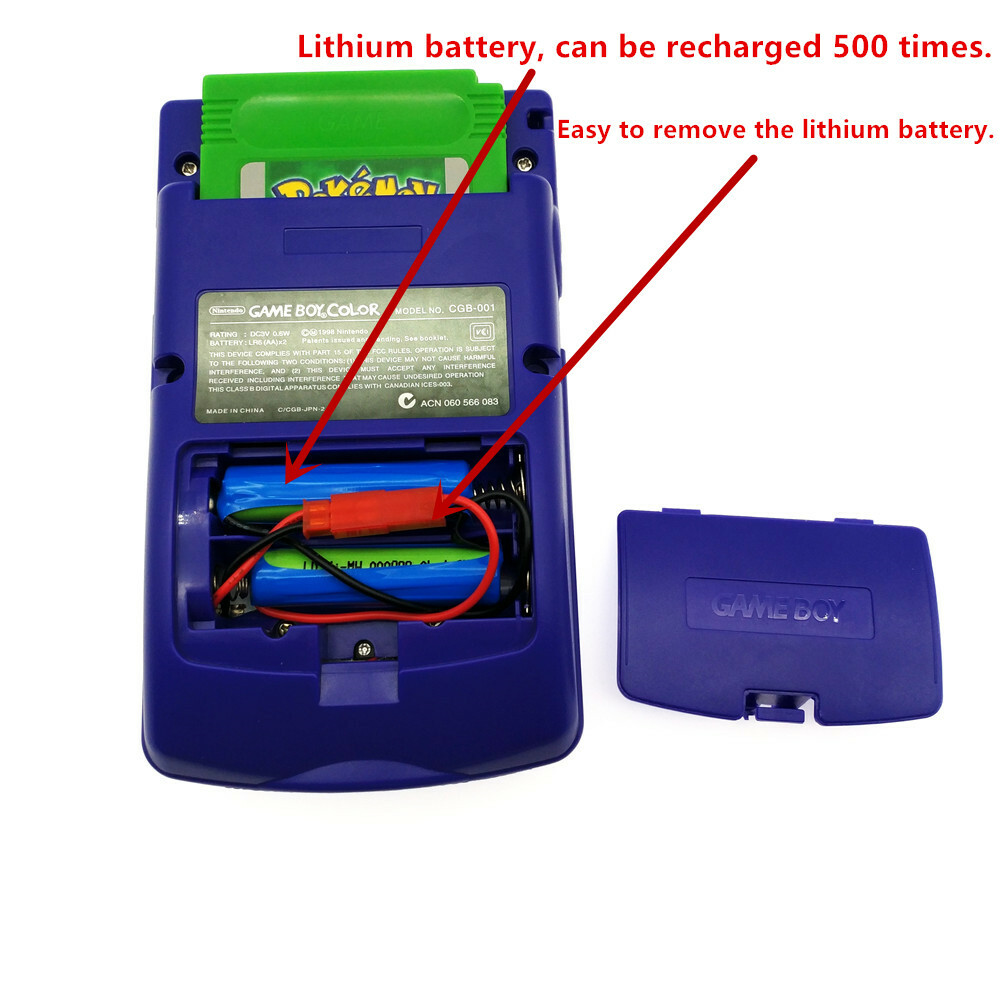 Grape Purple Rechargeable Nintendo Game Boy Color GBC