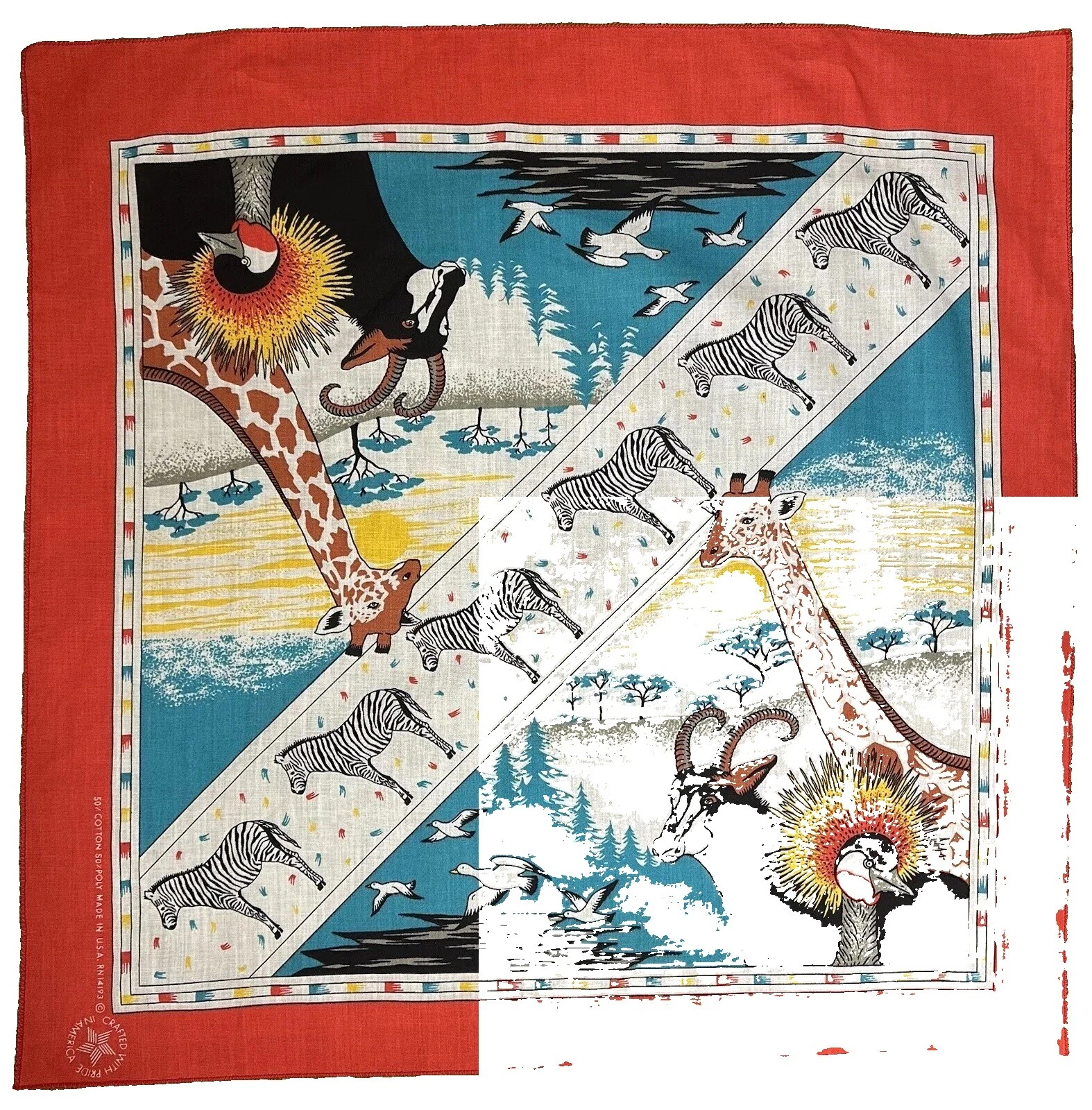 Cotton Blend Novelty Vintage Plain & Solid Handkerchiefs