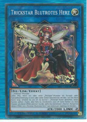 YU GI OH TRICKSTAR BLUTROTES HERZ  SAST-DESE3  SUPER RARE LIMITIERTE AUFLAGE