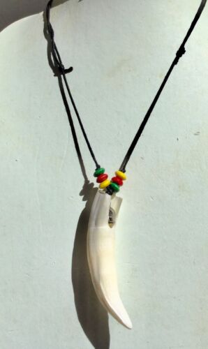 Crocodile 5.5cm tooth Adjustable Tibet beads exotic necklaces Australian made - Picture 2 of 7