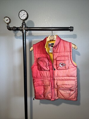 Vintage Sunfaded Puma KC Chiefs Puffer Vest Kids Size XL - Kansas Chiefs NFL