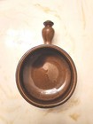 733.  Mini Brown Stoneware Crock With Handle — photo 1