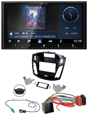 Kenwood Bluetooth 2DIN USB DAB MP3 Car Stereo for Ford Focus 2018 onwards Black