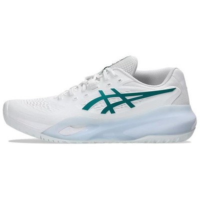 Asics GEL RESOLUTION X Abrasion Resistant Low Top Tennis Shoes Men's White