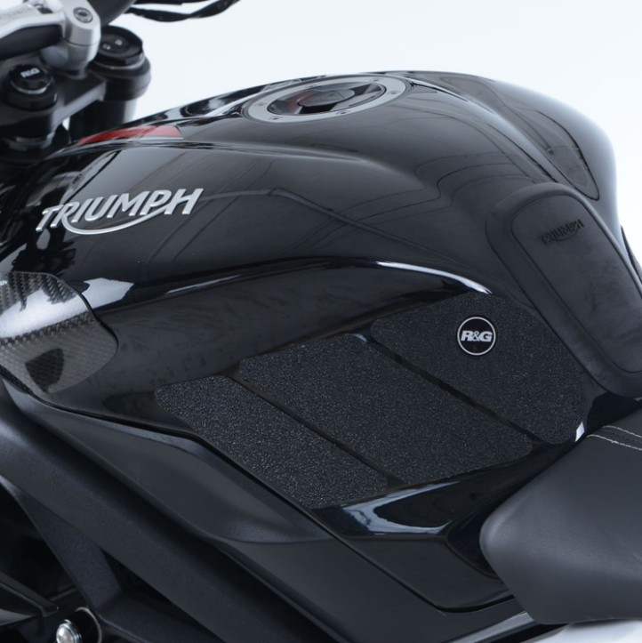 R&G Black 2-Grip Tank Pads For Triumph 2015 Street Triple R 675