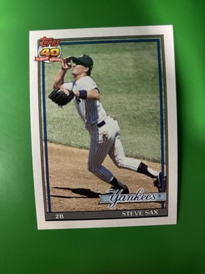 1991 Topps Steve Sax New York Yankees #290