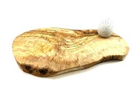 FrüHstüCksbrett Olivenholz Rustikal – 30–34 Cm Mit Eierloch, Naturbelassen