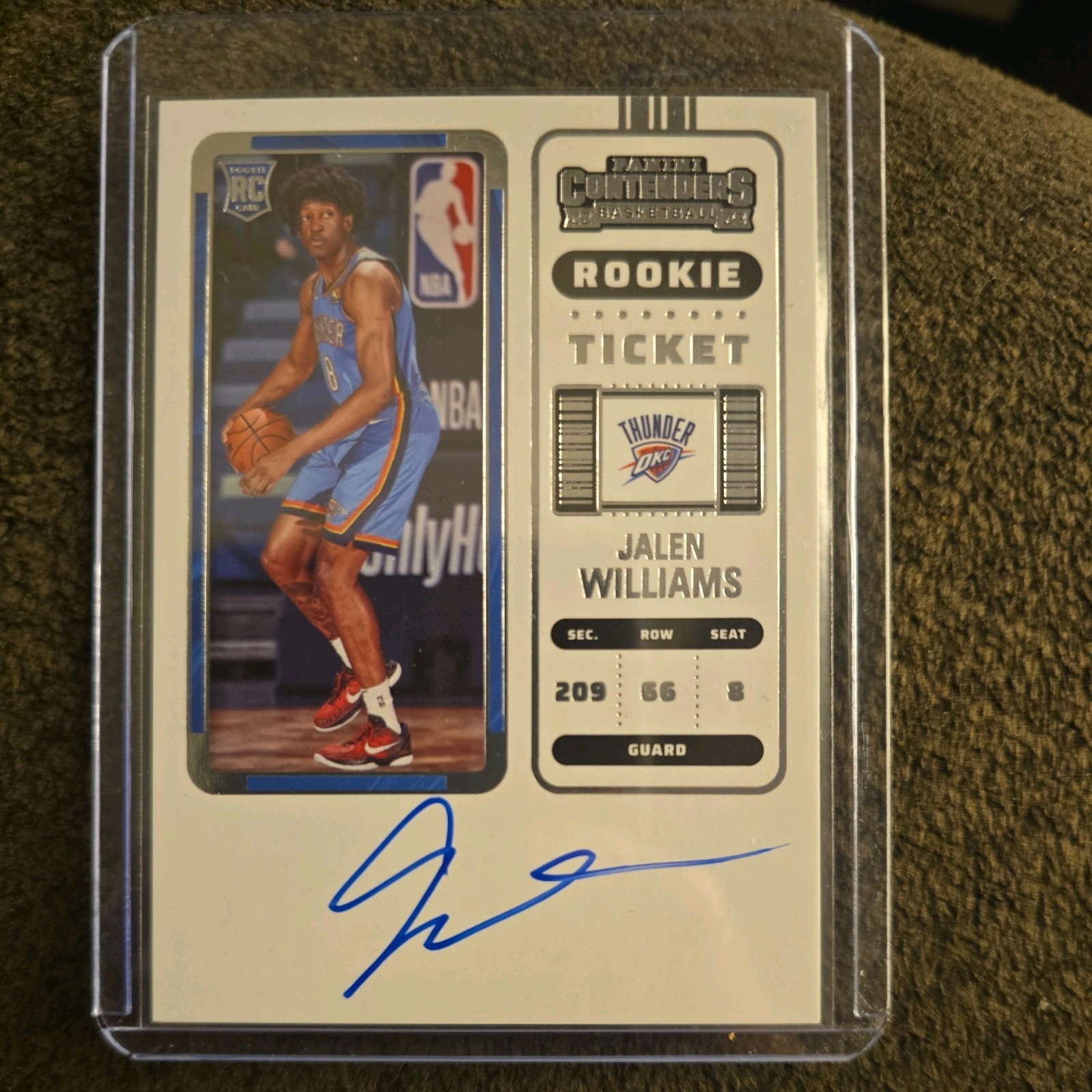 Jalen Williams 2022 Contenders #115 Rookie Ticket Auto Price Guide 