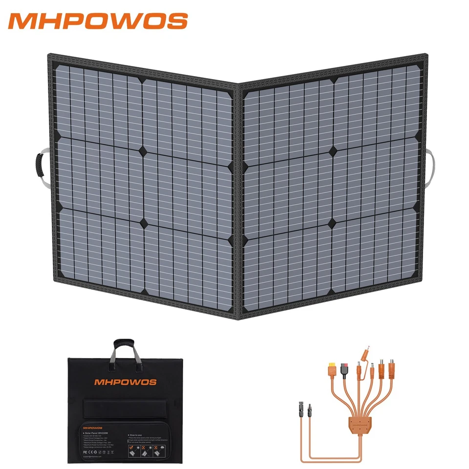 MHPOWOS Solarpanel faltbar 110W watt Tragbar Solarmodul für jackery EXPLORER 300 / 500