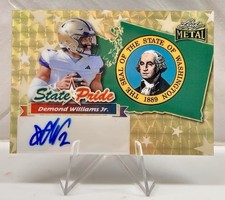 Marketplace image: DEMOND WILLIAMS 2025 Leaf Metal RC State Pride Superfractor Auto  #1/1 🟣⚫️🦴