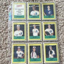 ProCards 1991 West Palm Beach Expos Complete Trading Card Set 9 Cards