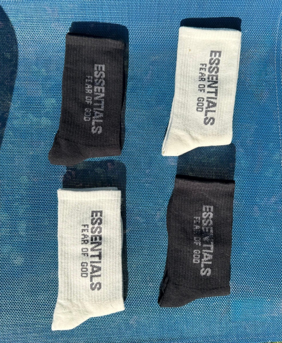 Fear of God Essentials Socks 4 Pairs Pack | eBay