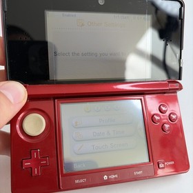 Nintendo 3DS System - Red Region USA, Charger US Model READ!