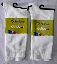 2 pack Fox River Wick Dry CoolMax Ultra-Lightweight Crew Liner Sock 4321 Size M