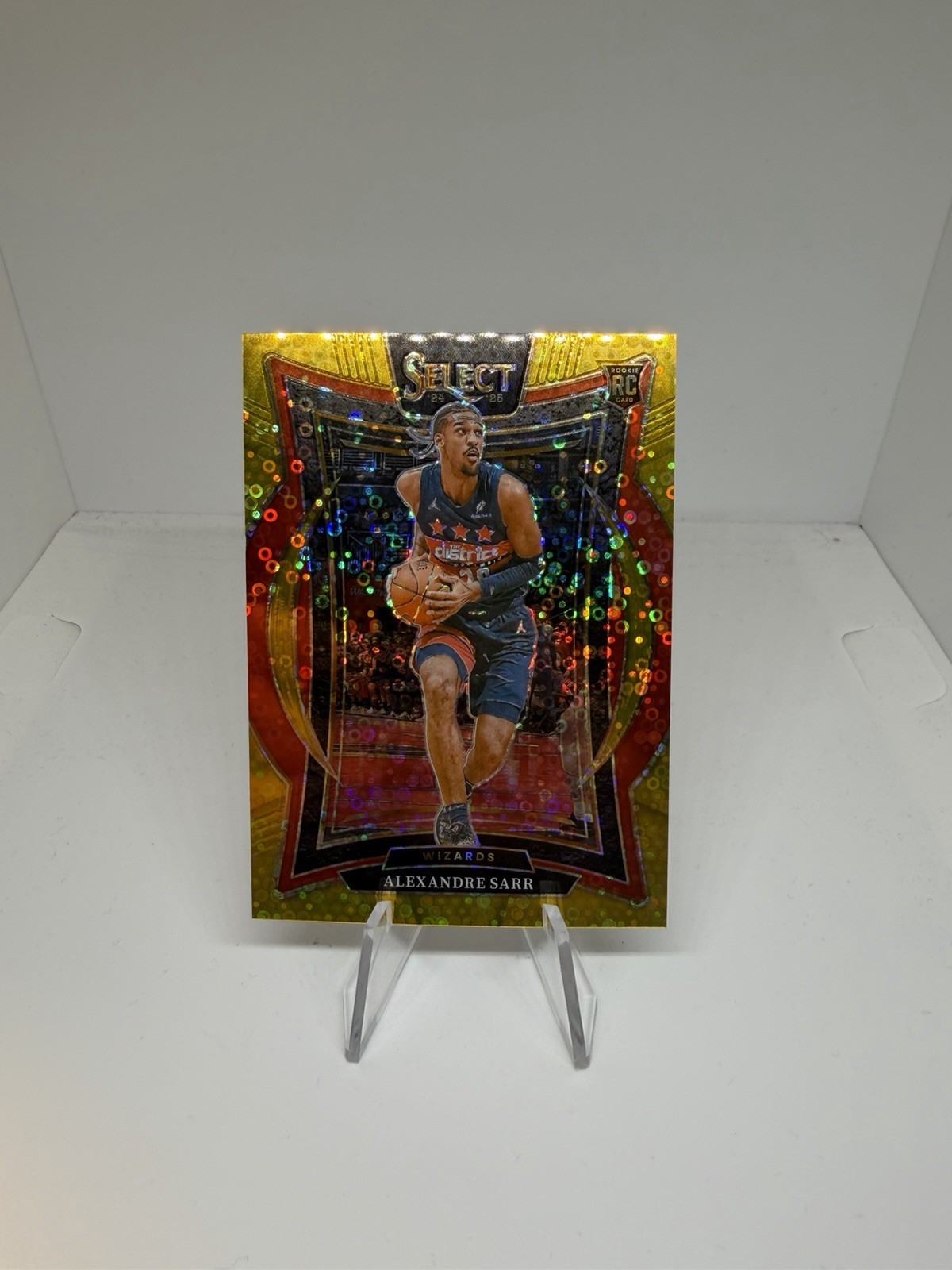 2024-25 Panini Select Concourse Alexandre Sarr #73 Gold Disco Prizm /10 (RC)