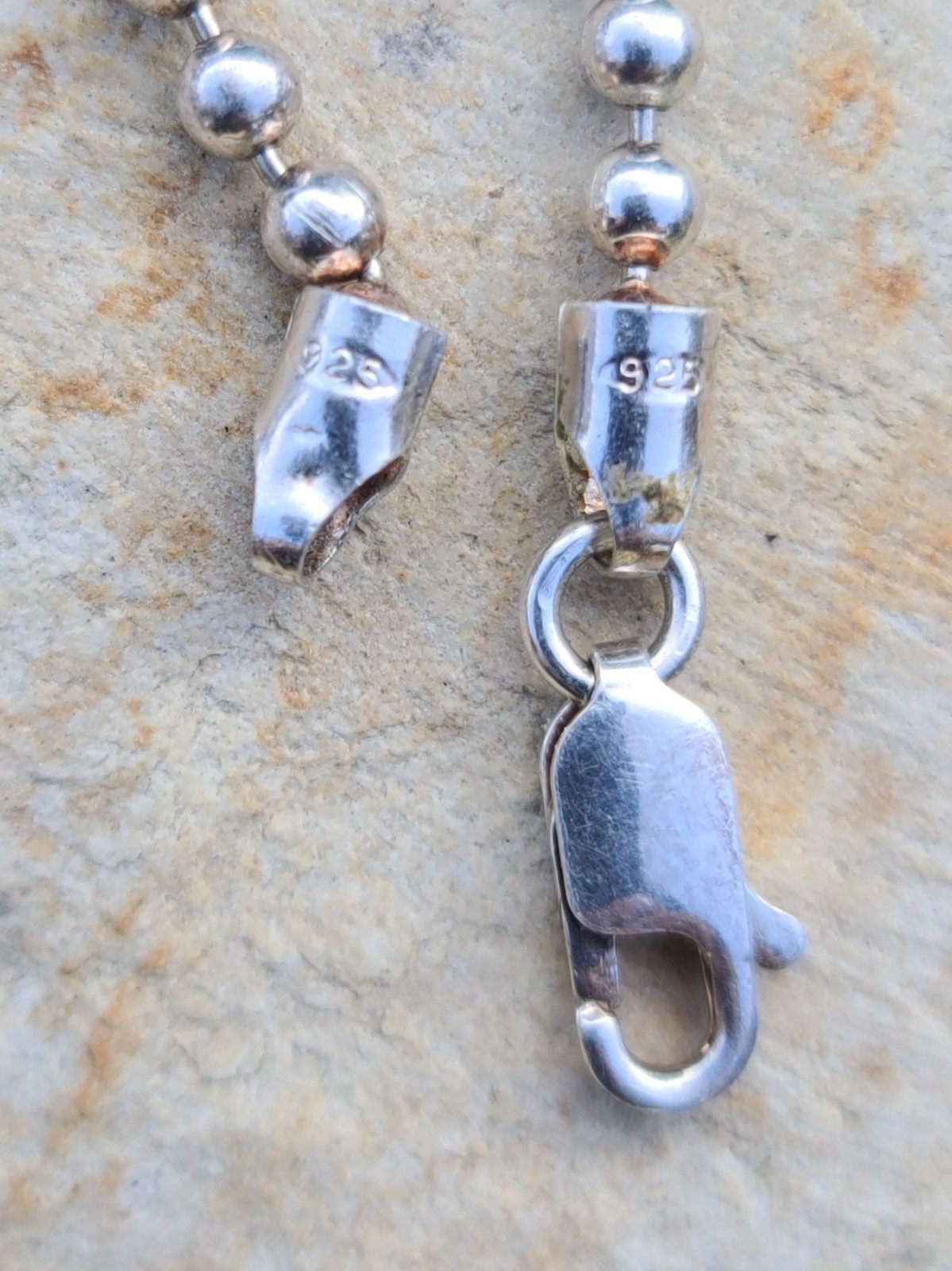 Sterling 925 Solid Silver Large Ball Bead Chain B… - image 18