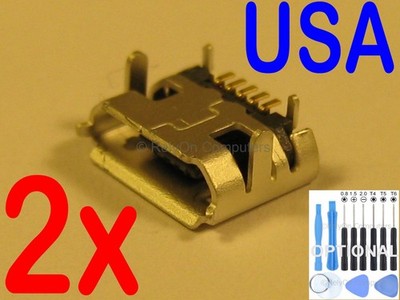 2x Micro USB Charging Port Charger Sync For Nextbook Ares NX16A8116K Tablet USA