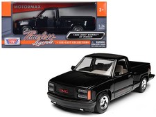 Motormax 73204BK 1/24 1992 GMC Sierra GT Black Pickup Truck