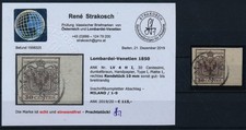 LOMBARDEI-VENETIEN 1850 30C, DUNKELBRAUN! HP, Type I./1, RAND:10,5mm! MILANO Bef