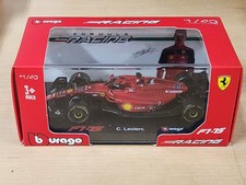 2022 16 Charles Leclerc F1-75 Ferrari 1/43 Burago Formula 1 F1 Plastic Case