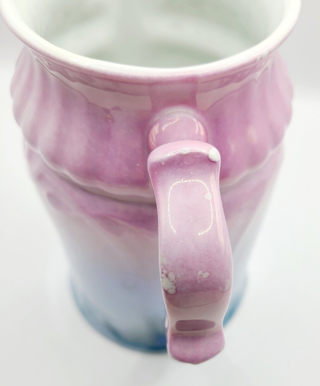 Antique 1920's Bavaria Lusterware RCW German Purple Blue Iridescent Milk Pitcher