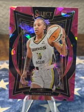 2025 Panini Select WNBA Aziaha James Rookie Pink Ice #76 Wings RC Concourse