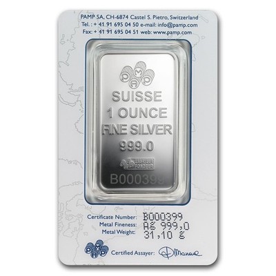 1 oz Silver Bar - PAMP Suisse (Rosa, In Assay) | eBay
