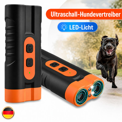 Dual-Kopf Ultraschall Hundabwehr Taschenlampe Tragbar Outdoor Hundetraining