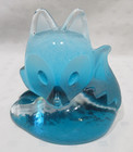 Rare IKEA Glass "Coares" Limited Edition Teal Blue Fox 2018 — photo 1