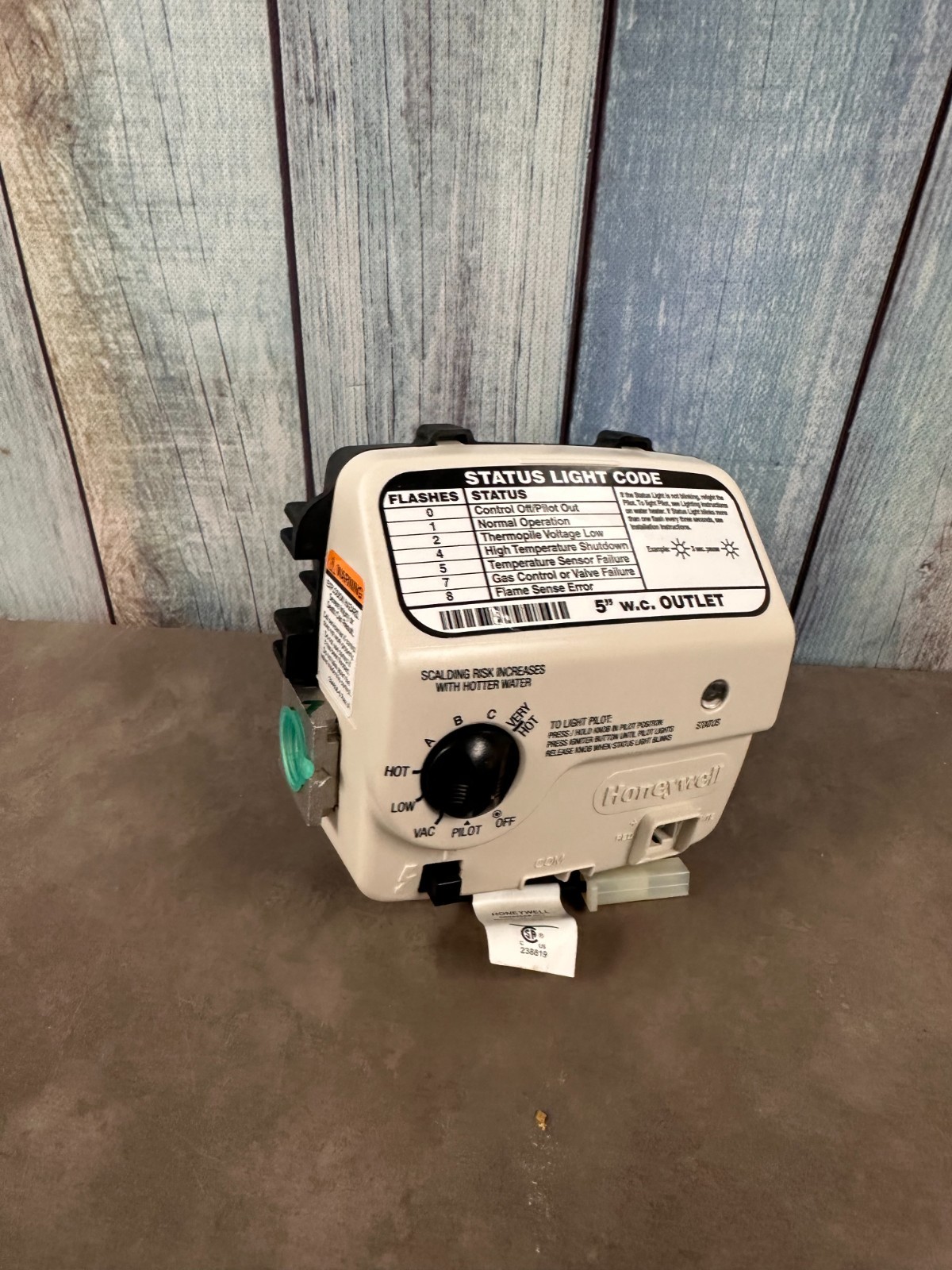 A.O. Smith Gas Control Valve NG, 100112336 | 9007884005 | WV8840B1110 |