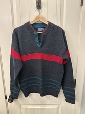 Vintage Pendleton 100 Virgin Wool Half-Snap Sweater Size M Excellent Condition