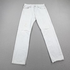 Vintage Levis Jeans Mens 36x34 Blue Denim 501 Button Fly Made USA Made 90s Faded