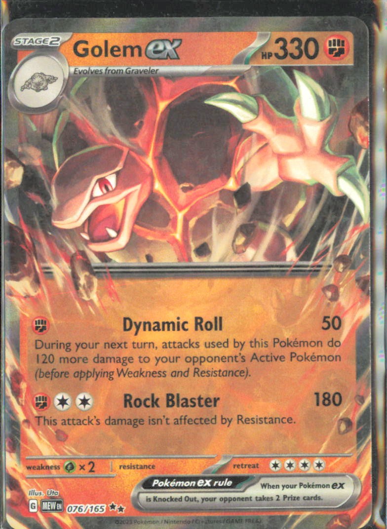 Golem ex SV: Scarlet & Violet 151 076/165 NM - Pokemon TCG