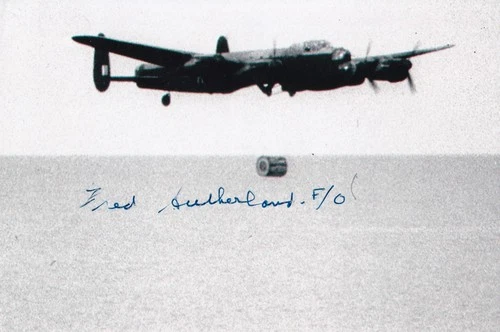 Fred Sutherland Signed Autograph 4x6 617 Sqaudron Dambuster Canada WW2 Chastise