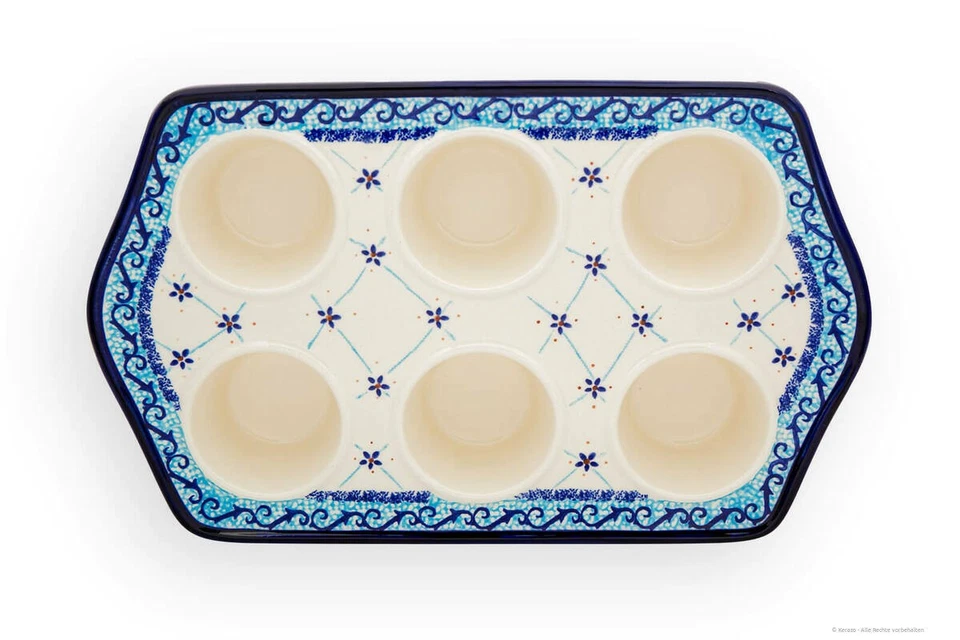 Bunzlauer Keramik Muffin-Backform, 36 x 22 x 5 cm Dekor DU28 - Bild 2 von 4