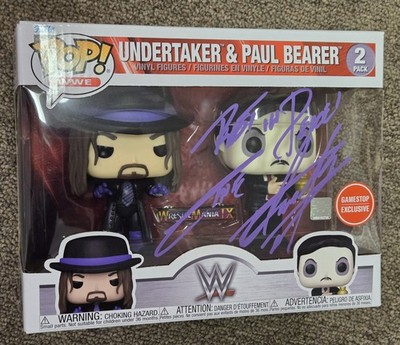The Undertaker Signed Rest In Pease 2 Pack WWE Wrestling Funko Pop