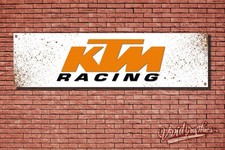 KTM Racing Motorcycles Bike Garage / Werkstatt Banner / Poster Crosser Dirtbike