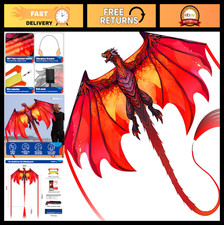 Complete Kite with Handle  Line, Easy to Fly for Kids  Adults, Perfect for Bea