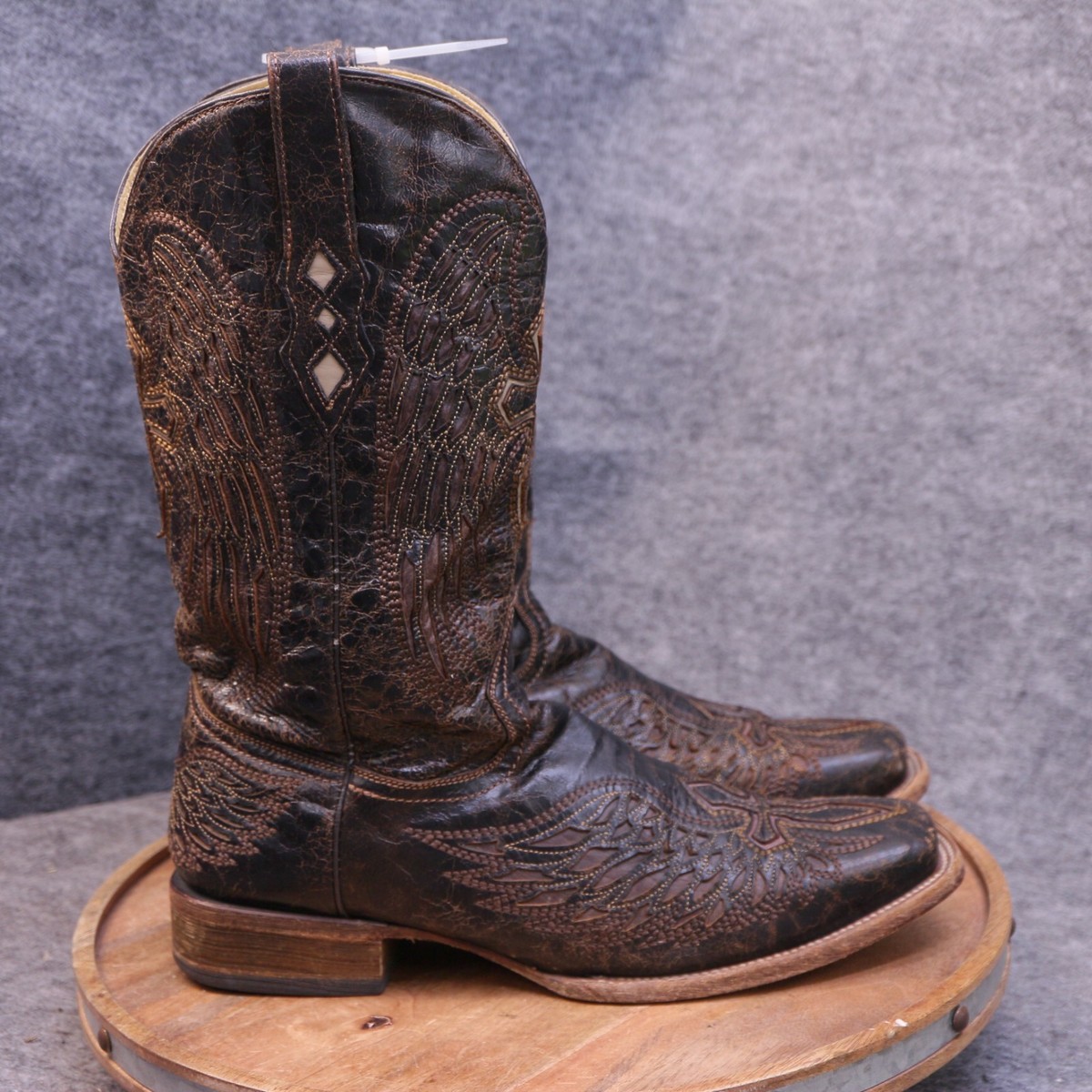 Corral Boots Crucifix Cross Wings Size 10 D Square Toe Western Cowboy A1978 Corral Boots Crucifix Cross Wings Size 11.5 D Square Toe  main image 3