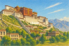 Lhasa Coloured Pencil Art (AI GENERATED IMAGE)