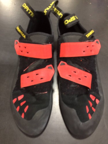 Excellent La Sportiva Tarantula Men's Climbing Shoes, Black/Poppy, M44.5