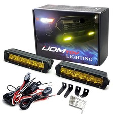 2 Mini 6 30w Yellow Lens Single-row Led Light Bar Kits For Off-road Truck Suv 2 Mini 6 30w Yellow Lens Single-row Led Light Bar Kits For Off-road Truck Suv