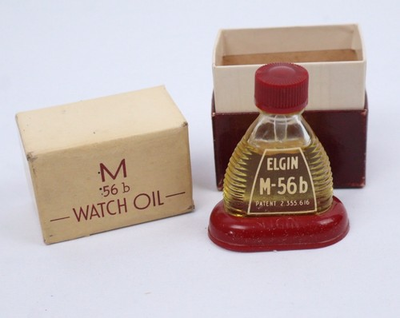 #ad VTG Elgin M 56b Watch Oil in Original Box NOS $44.79
