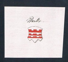 18. Jh. Warth Handschrift Manuskript Wappen manuscript coat of arms