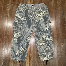 Jerzees Outdoors Pants Mens 2XL Camo Mossy Oak Break Up Adjustable Cargo VTG