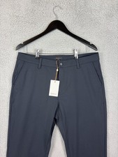 Quince Pants Mens 34x32 Blue Stretch Chino Golf Travel Lightweight Casual Mens